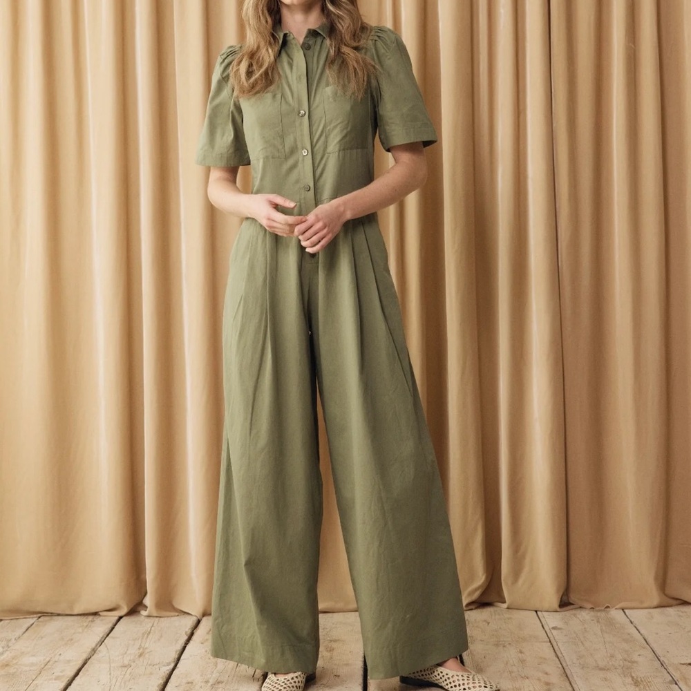 Sea New York Sienna Puff Sleeve Wide Leg Jumpsuit ~